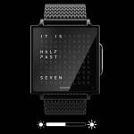 Qlocktwo - Orologio da polso W Black Steel - immagine 5