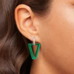 MONO ORECCHINO VALENTINA FERRAGNI UALI METALLIC GREEN - immagine 2