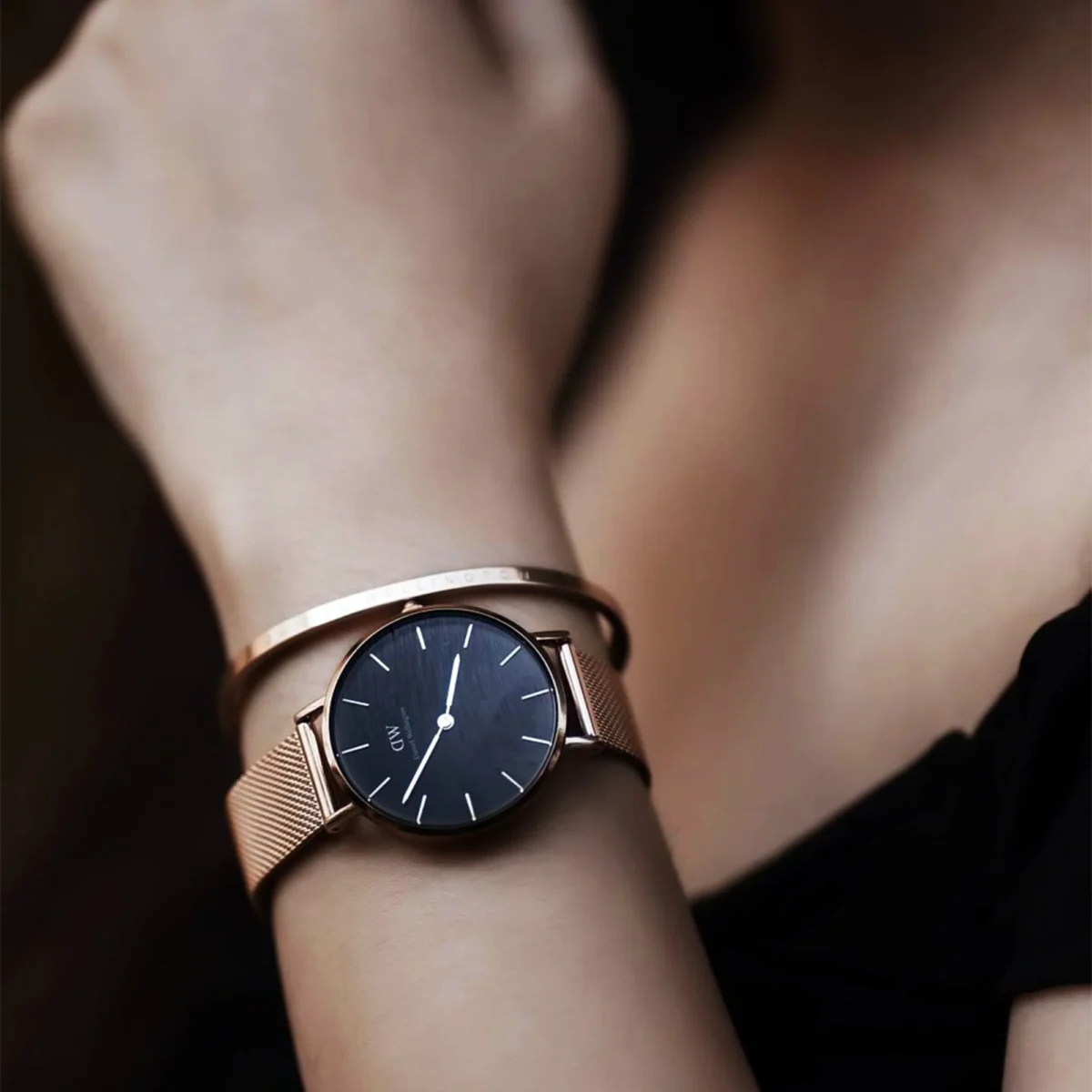 OROLOGIO DANIEL WELLINGTON  PETITE MELROSE ROSE BLACK 32 MM - immagine 5