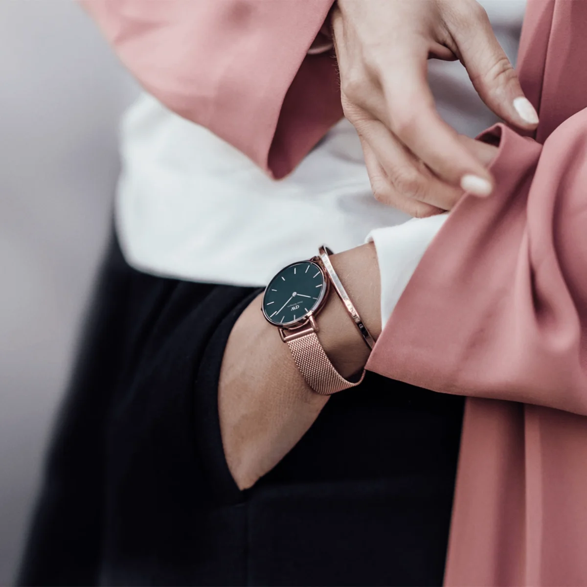 OROLOGIO DANIEL WELLINGTON  PETITE MELROSE ROSE BLACK 32 MM - immagine 6