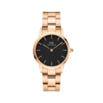 OROLOGIO DANIEL WELLINGTON ICONIC LINK ROSE GOLD BLACK 28 MM