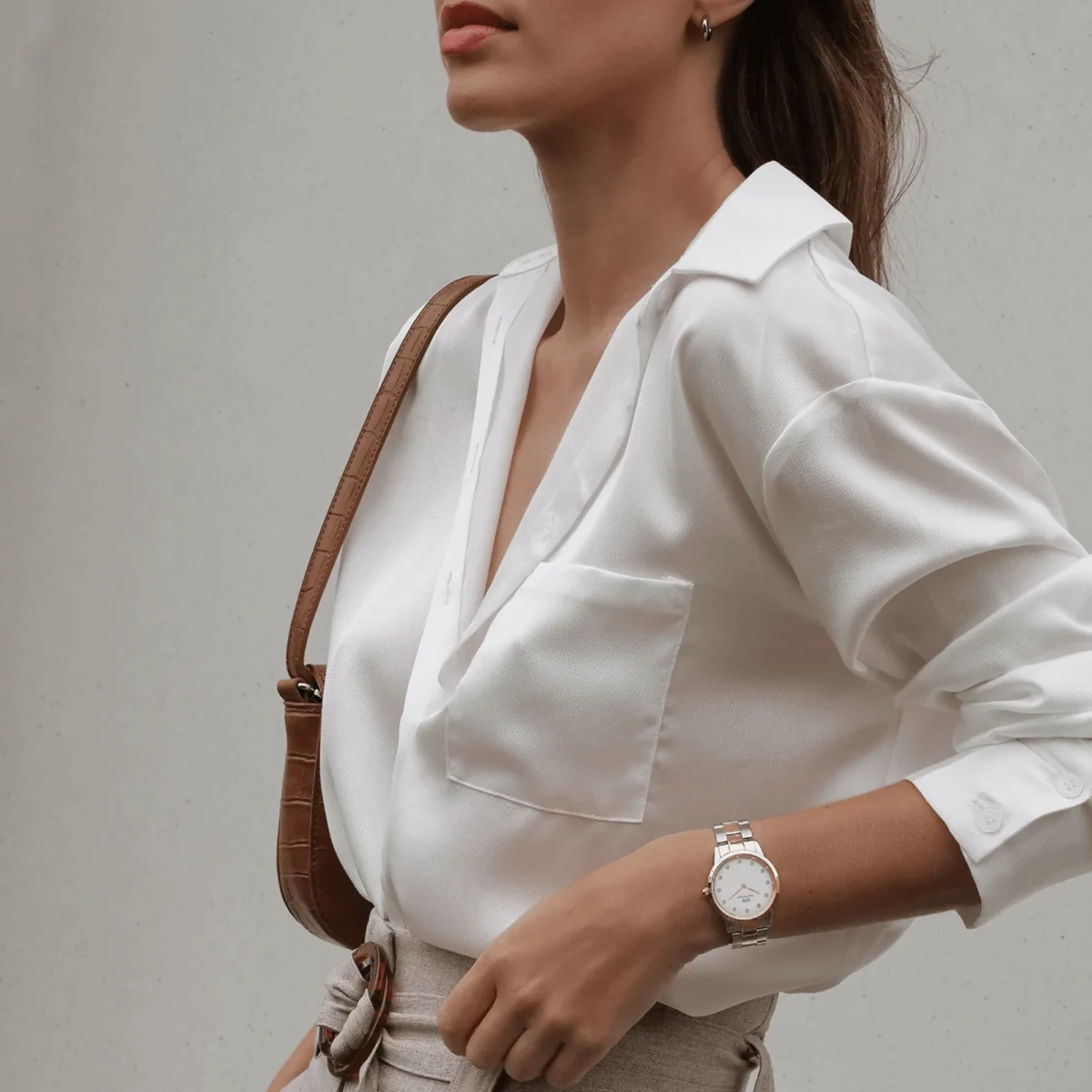 OROLOGIO DANIEL WELLINGTON ICONIC LINK SILVER ROSE LUMINE - immagine 2