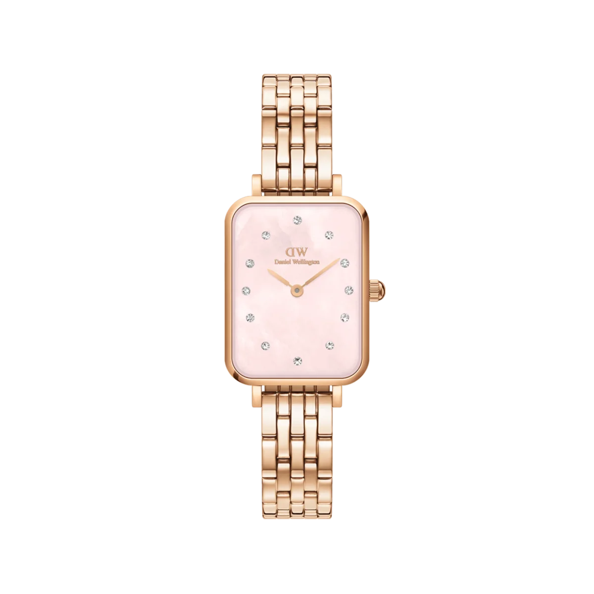 OROLOGIO DANIEL WELLINGTON QUADRO LINK ROSE GOLD PINK LUMINE - immagine 1