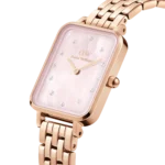 OROLOGIO DANIEL WELLINGTON QUADRO LINK ROSE GOLD PINK LUMINE - immagine 3