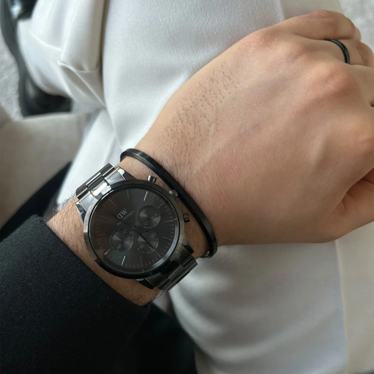 OROLOGIO DANIEL WELLINGTON ICONIC CHRONOGRAPH BLACK - immagine 2