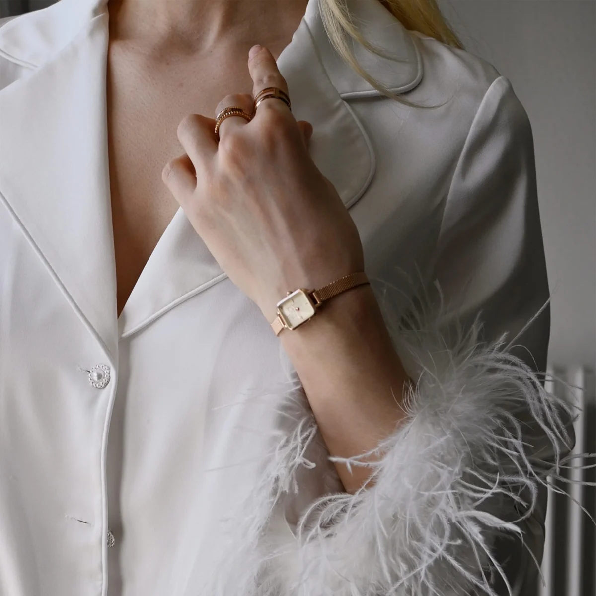 OROLOGIO DANIEL WELLINGTON MICRO MELROSE ROSE GOLD 15 MM - immagine 2