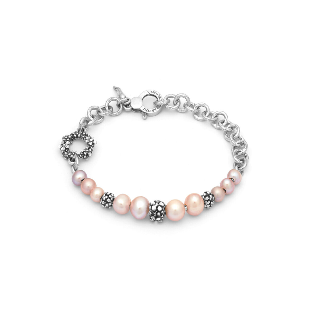 BRACCIALE GIOVANNI RASPINI BLOSSOM LIGHT CON PERLE ROSA D'ACQUA DOLCE - immagine 1