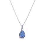 COLLANA AMEN A GOCCIA CON CREEK STONE E ZIRCONI BLU
