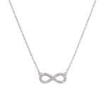 COLLANA AMEN CIONDOLO INFINITO IN ARGENTO CON ZIRCONI