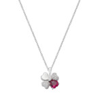 COLLANA AMEN QUADRICUORE RUBINO