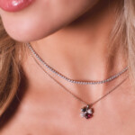 COLLANA AMEN QUADRICUORE RUBINO - immagine 2