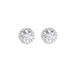 ORECCHINI AMEN DIAMOND CON ZIRCONE TONDO BIANCO