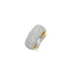 ANELLO TI SENTO MILANO FASCIA PAVE' PLACCATO ORO