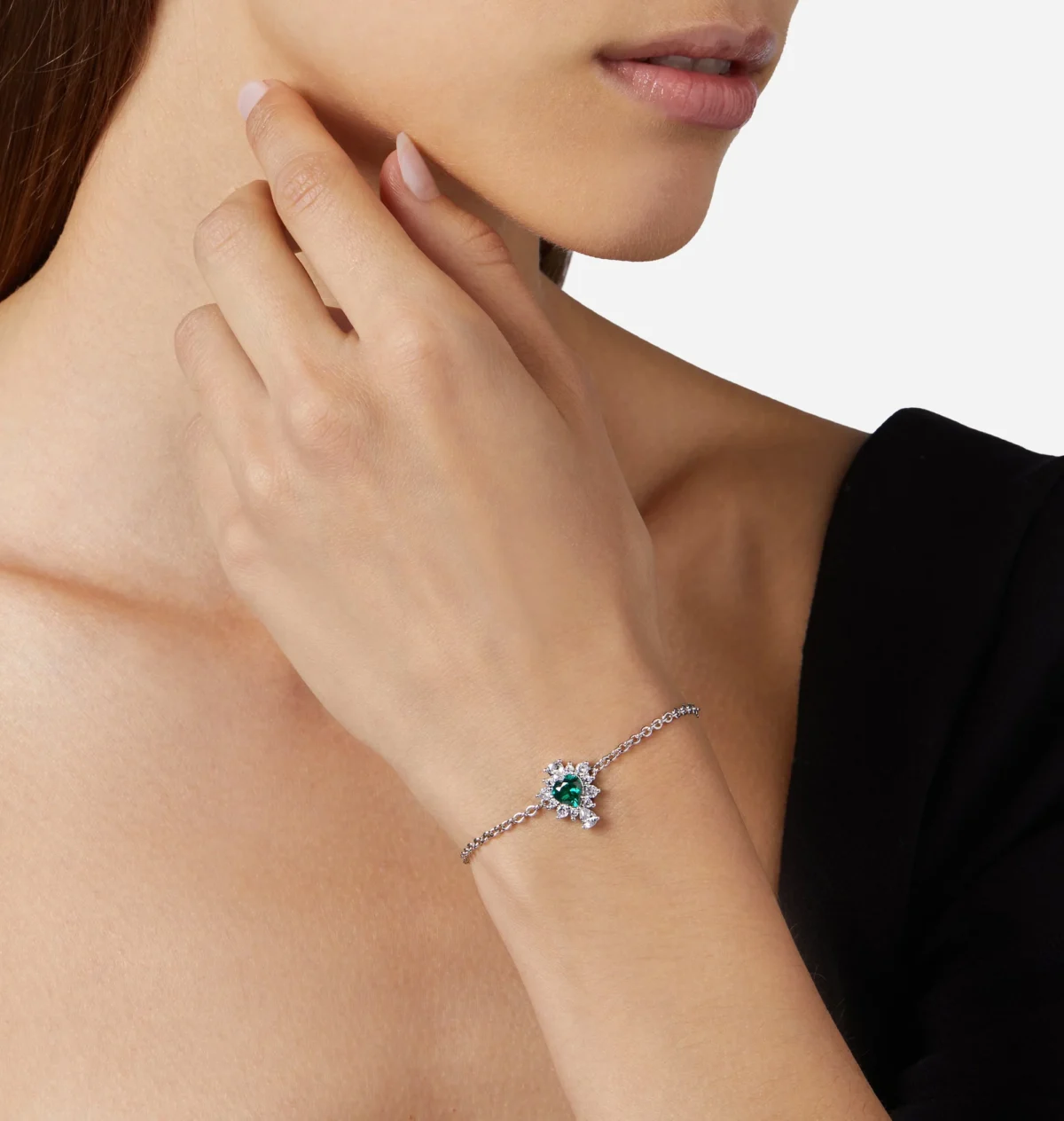 BRACCIALE CHIARA FERRAGNI CUORE EMERALD - immagine 1