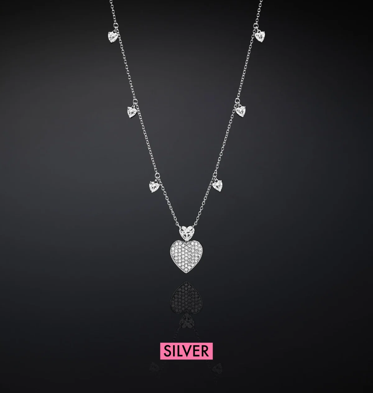 COLLANA CHIARA FERRAGNI CUORI SILVER - immagine 2