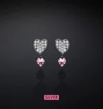 Orecchini CHIARA FERRAGNI Cuori Silver Pink