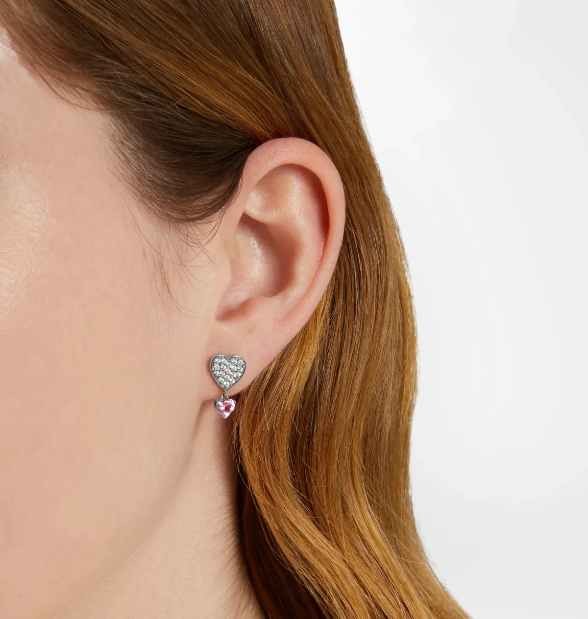 Orecchini CHIARA FERRAGNI Cuori Silver Pink - immagine 2
