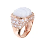 Anello BRONZALLURE Chevalier Pietra Naturale Calcedonio