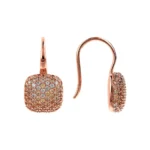Orecchini BRONZALLURE Quadrati Pavé Champagne - immagine 2