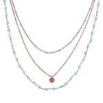 Collana BRONZALLURE Multifilo Azzurra