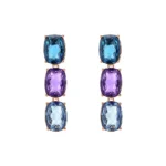 Orecchini BRONZALLURE Pendenti Blu e Viola