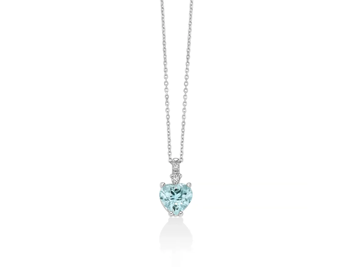Miluna - Collana Acquamarina e Diamanti CLD4728 - immagine 1
