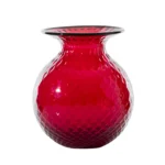 Venini - Vaso Balloton Fiori Medium Rosso