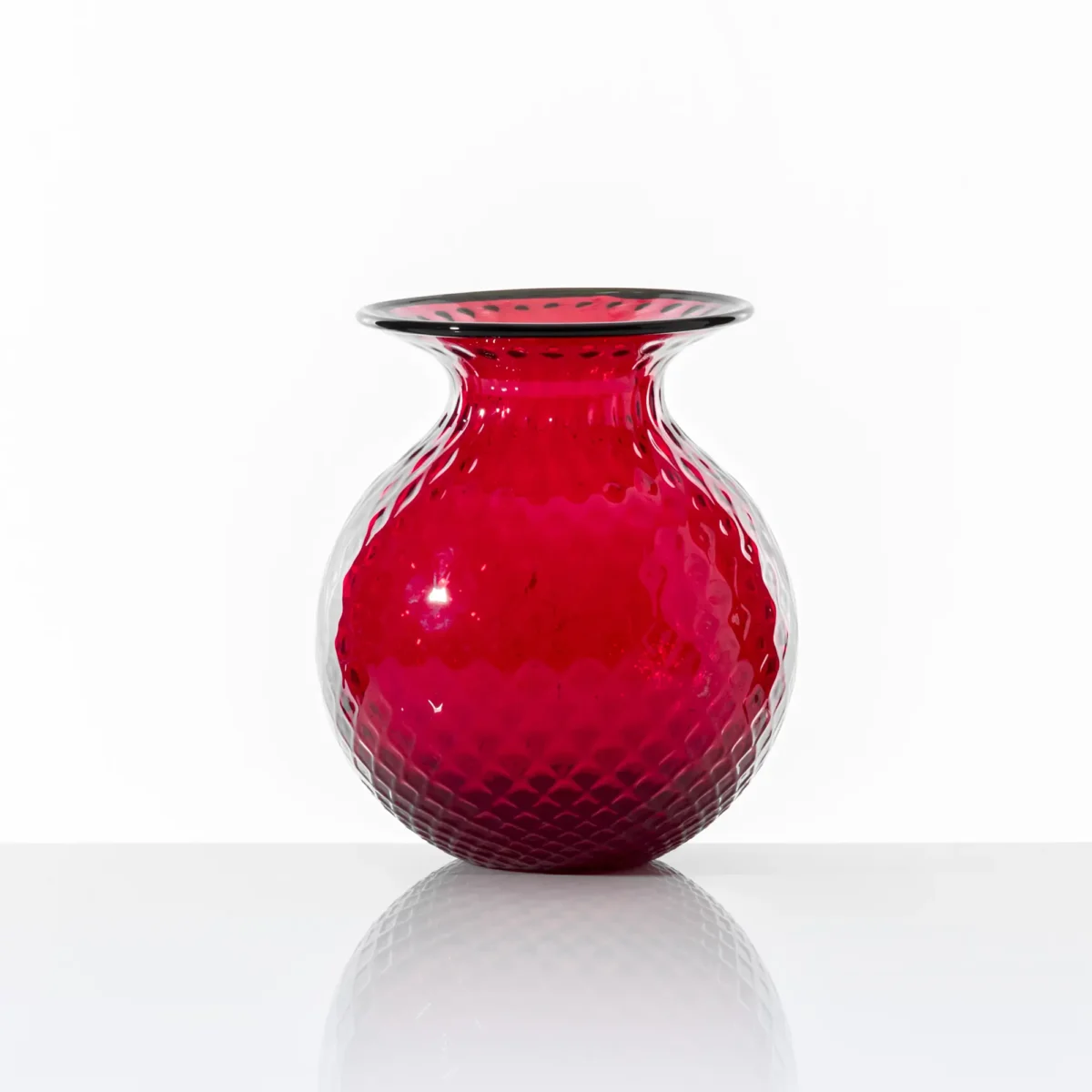 Venini - Vaso Balloton Fiori Medium Rosso - immagine 2