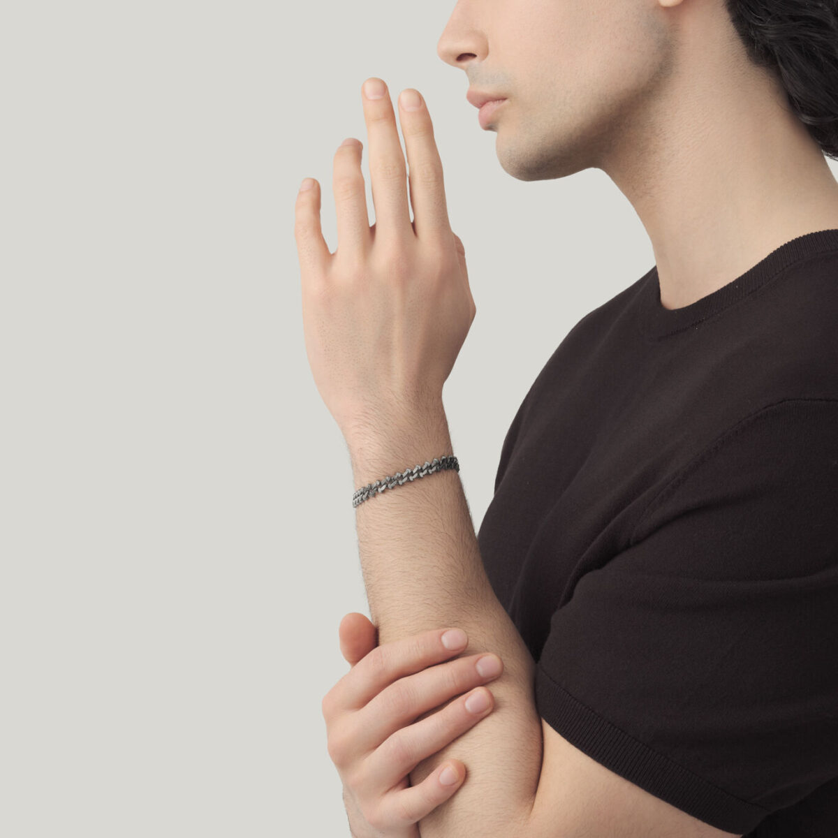 Giovanni Raspini - Bracciale Maglia Crab Black - immagine 2