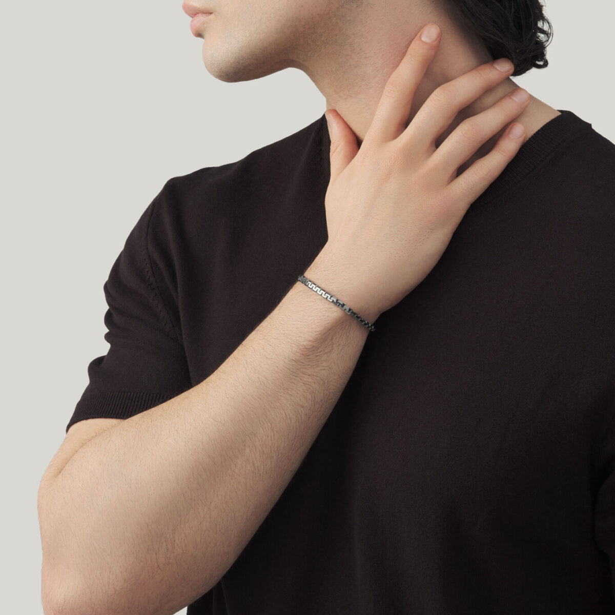 Giovanni Raspini - Bracciale Maglia Greca Black - immagine 2
