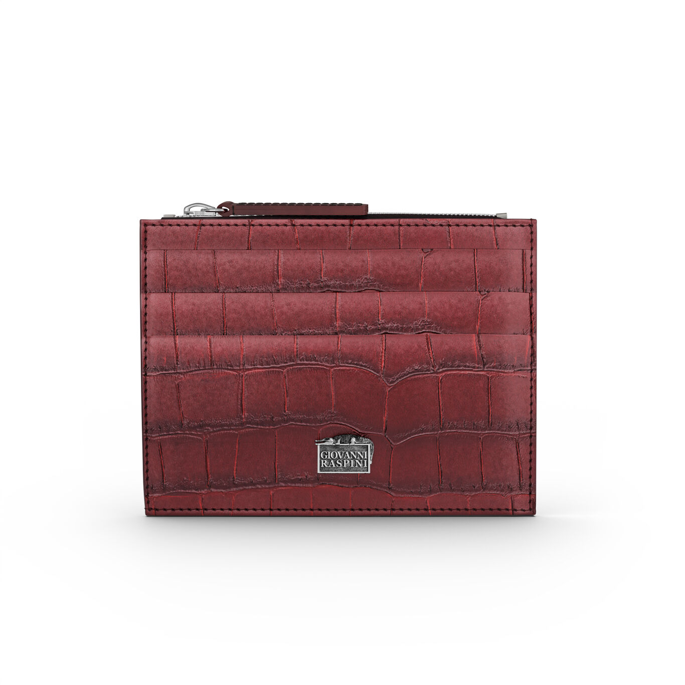 6L0023C02L03000_B_01 Giovanni Raspini - Portacarte con Zip Pelle Croco - immagine 1