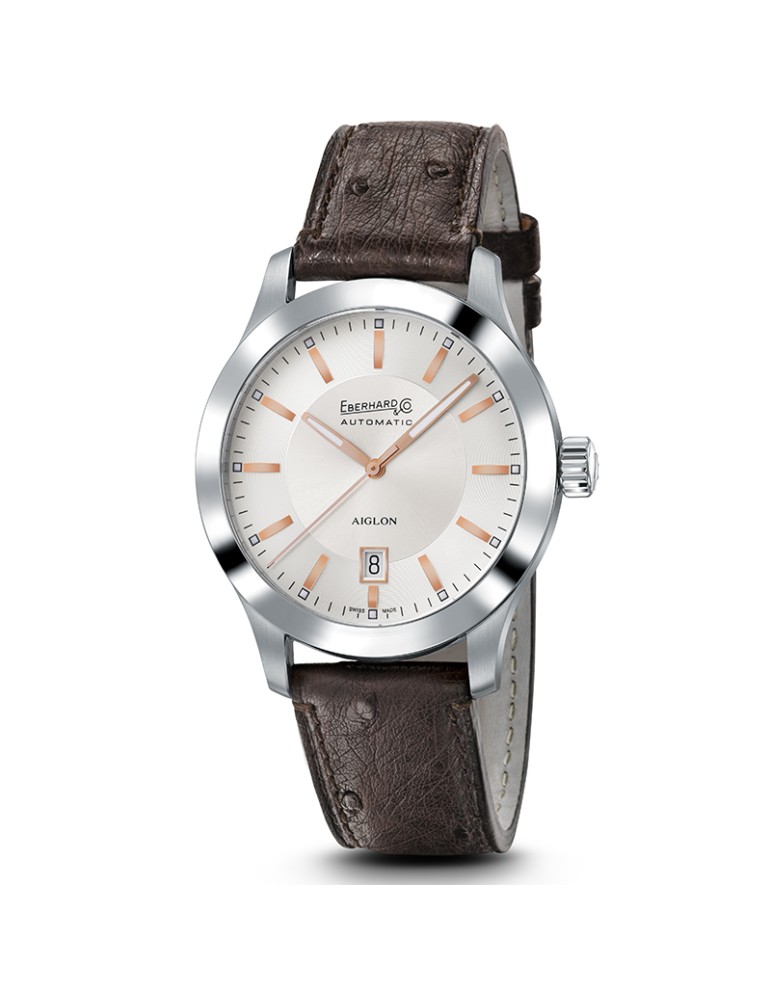 orologio-eberhard-aiglon-grande-taille-meccanico-automatico-41mm-argento-rose-gold-0 Eberhard & Co - Orologio Automatico Aiglon Grande Taille 41030 SE CP - immagine 1
