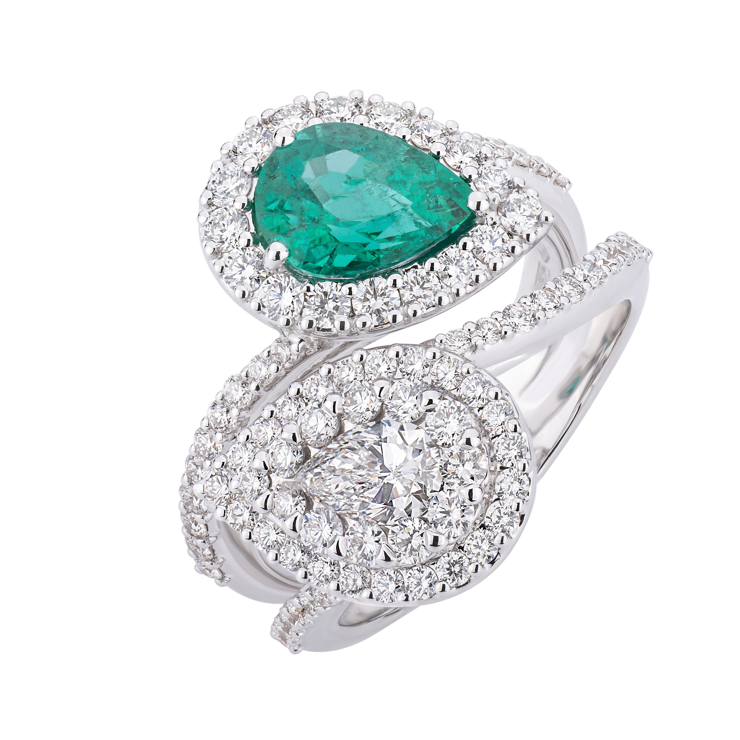 12440 SZF Valentina Callegher - Anello Smeraldo e Diamante 12440SSM - immagine 1