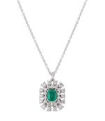 Valentina Callegher - Collana Smeraldo e Diamanti 12597/2SSM