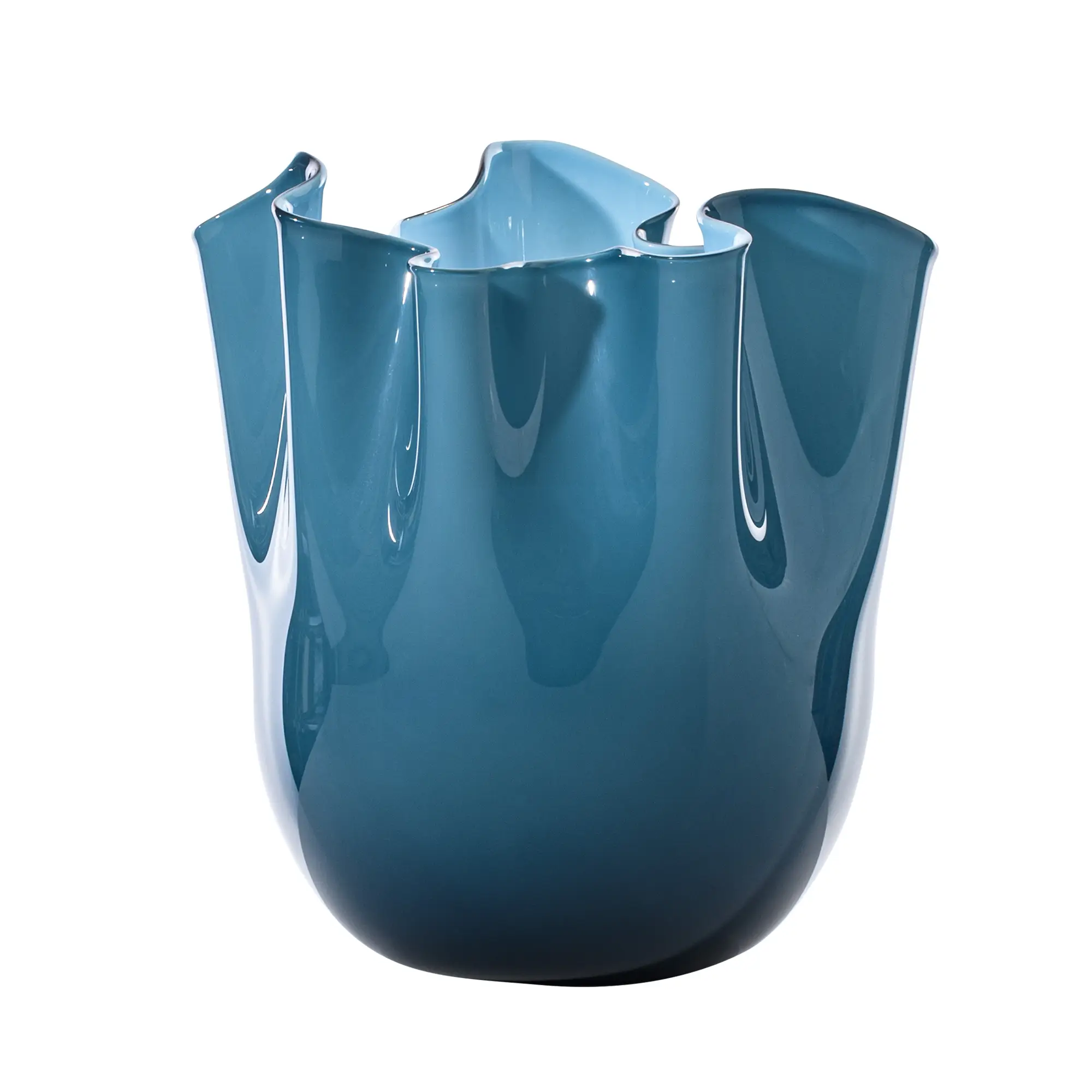 venini_fo370002000o0atn_c_2 Venini - Vaso Fazzoletto Large Orizzonte/Acquamare - immagine 1