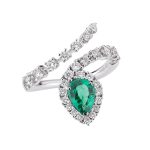 Valentina Callegher - Anello Serpente Smeraldo e Diamanti 11898*SSM