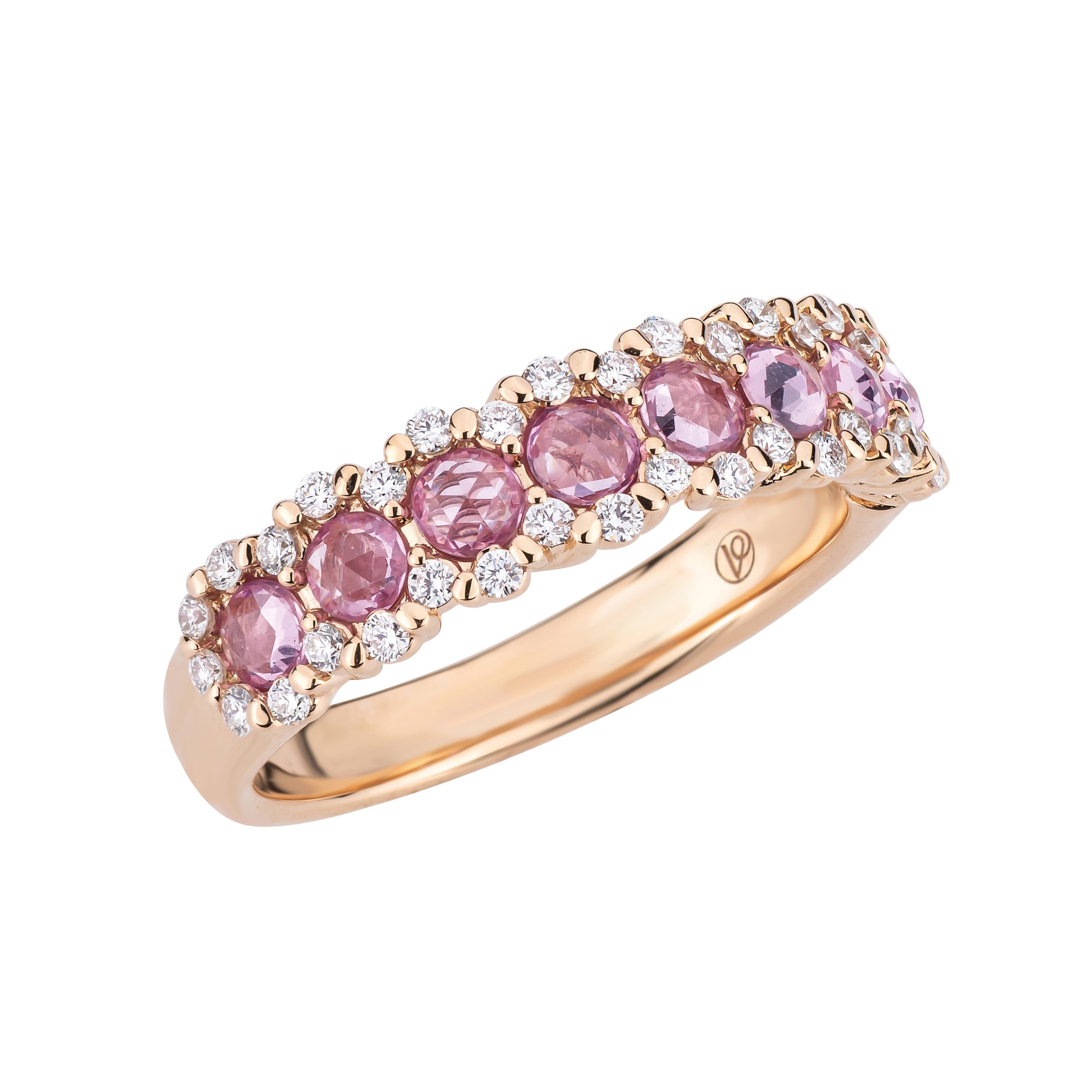 6403_2SZRRO Valentina Callegher - Anello Rosette Zaffiri Rosa 6403/2*ZRRO - immagine 1
