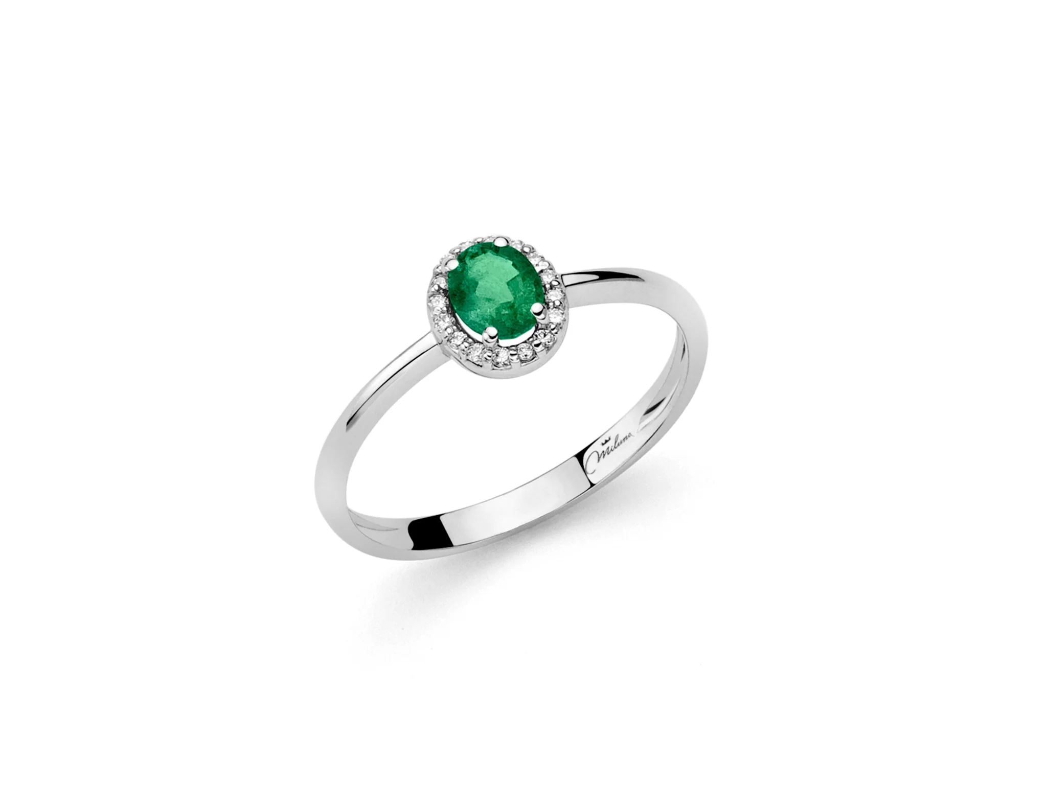 LID3272 Miluna - Anello Smeraldo e Diamanti LID3272 - immagine 1