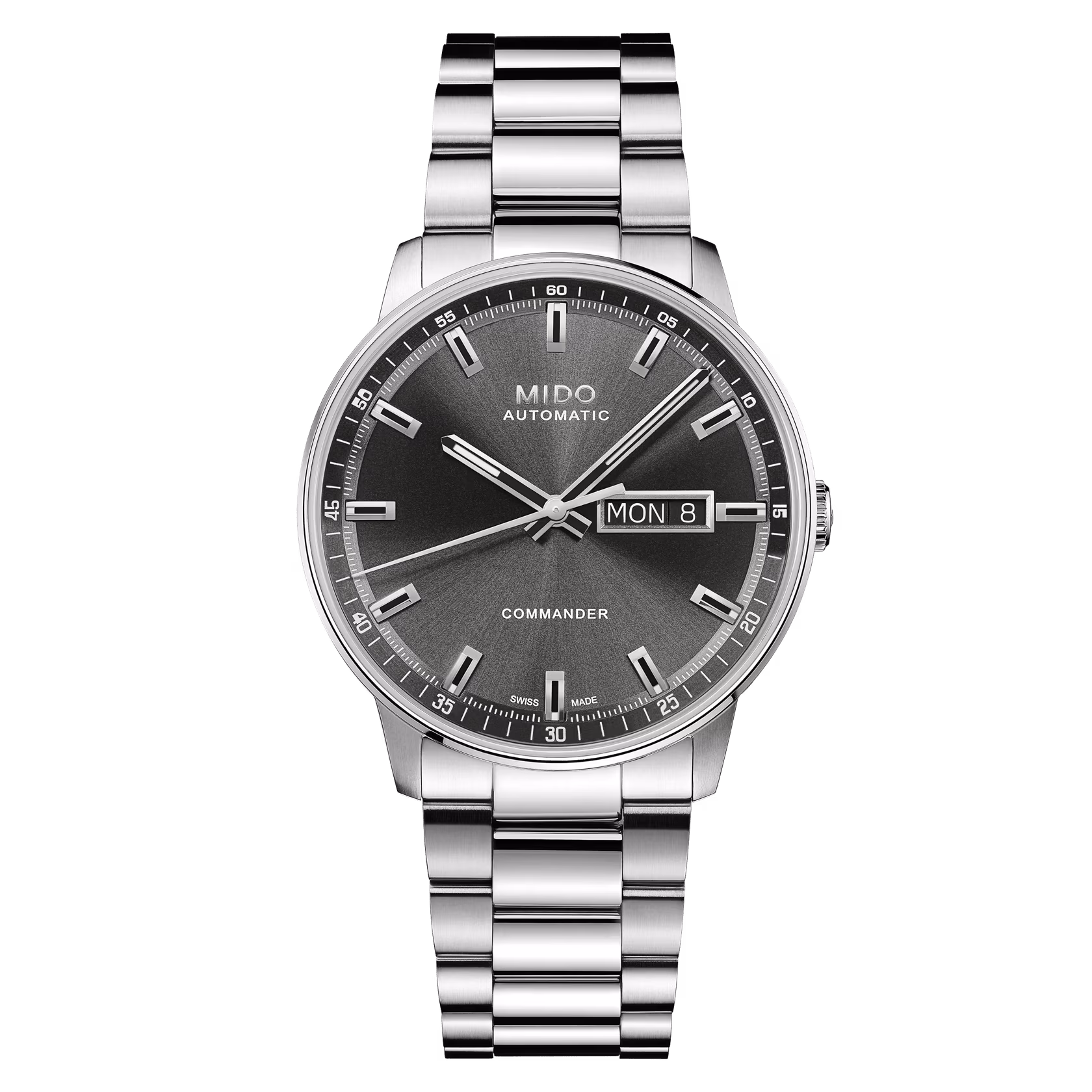M021.430.11.061.00_0_front_1 Mido - Orologio Commander Datoday Grey - immagine 1