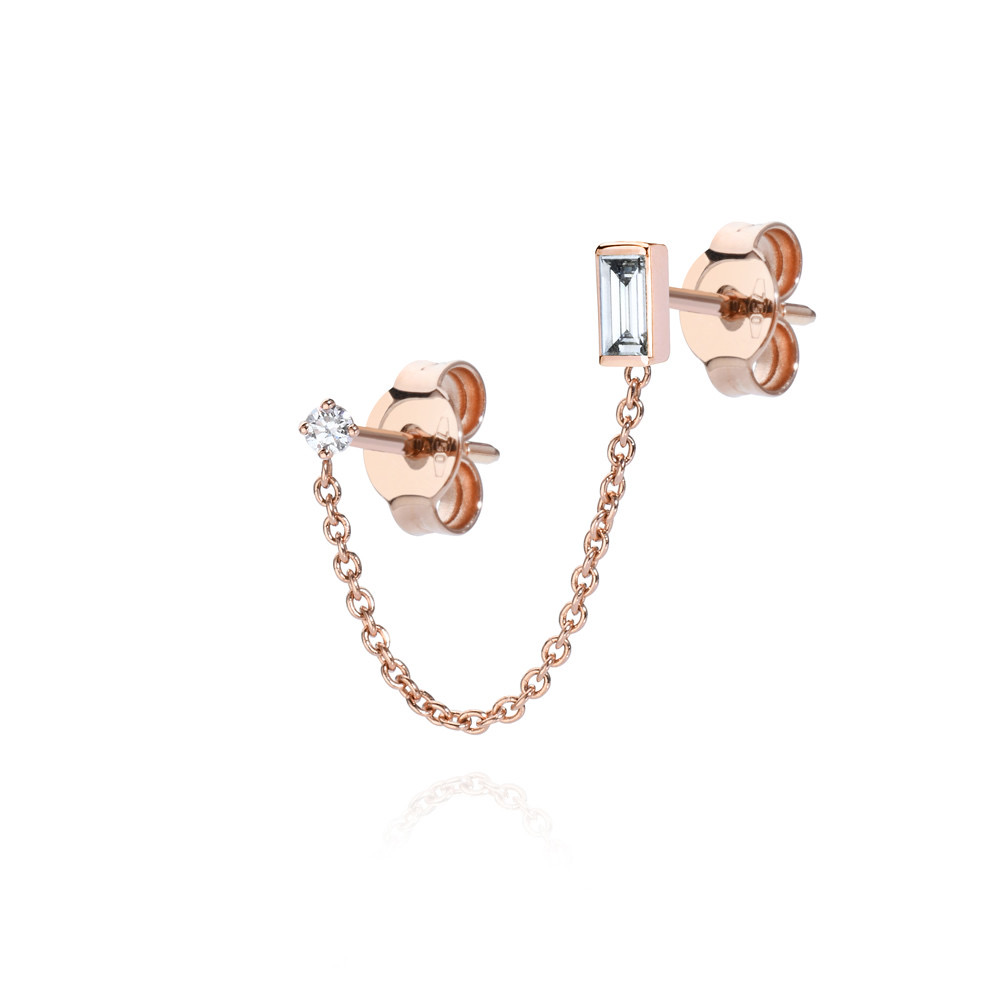 1427 Burato - Orecchino Baguette Twin Solitaire - immagine 1
