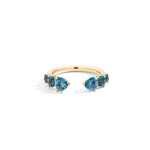Recarlo - Anello veretta Anniversary More Topazio Blue London