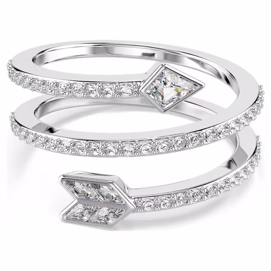 anello-con-motivo-idyllia--taglio-misto--freccia--bianco--placcato-rodio-swarovski-5741524 (1) Swarovski - Anello con motivo Idyllia 5741528 - immagine 1