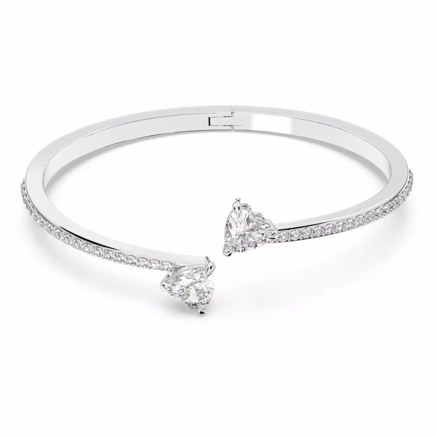 bracciale-rigido-mesmera--cuore--bianco--placcato-rodio-swarovski-5518814 (1) Swarovski - Bracciale rigido Mesmera 5518814 - immagine 1