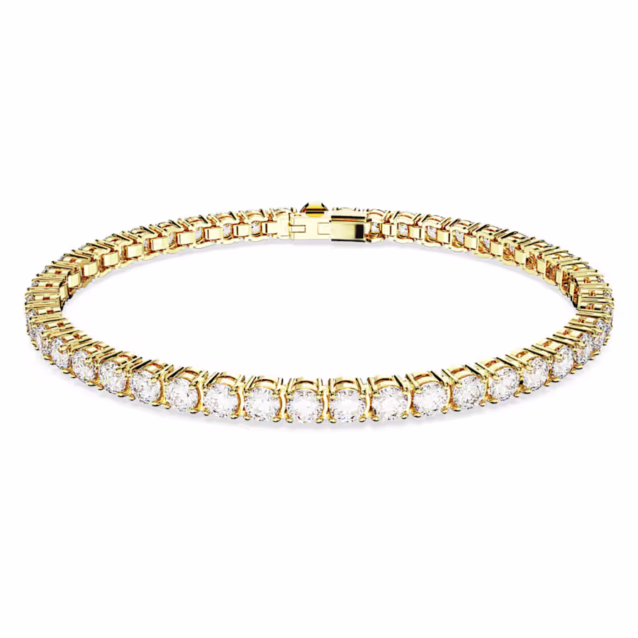 bracciale-tennis-matrix--taglio-round--bianco--finitura-oro-18k-swarovski-5657662 (1) Swarovski - Bracciale Tennis Matrix 5657664 - immagine 1