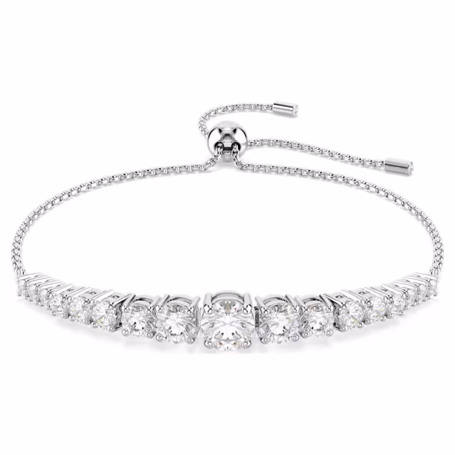 braccialetto-matrix--sfumatura-di-tagli-round--bianco--placcato-rodio-swarovski-5690677 (1) Swarovski - Braccialetto Matrix 5690677 - immagine 1