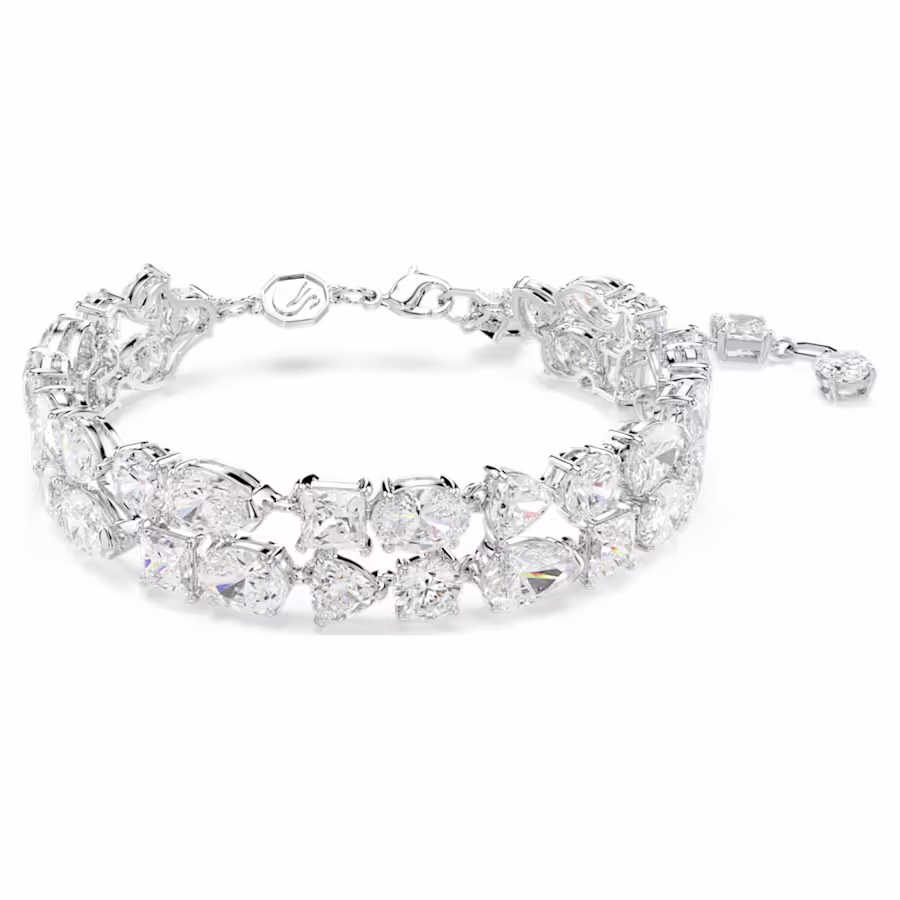 braccialetto-mesmera--taglio-misto--bianco--placcato-rodio-swarovski-5669927 (1) Swarovski - Braccialetto Mesmera 5669927 - immagine 1
