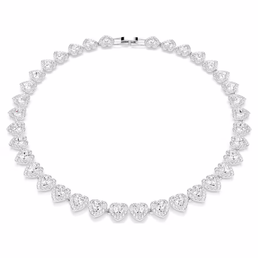 collana-ariana-grande-x-swarovski--taglio-misto--cuore--bianca--placcato-rodio-swarovski-5720857 (1) Swarovski - Collana Ariana Grande x Swarovski 5720857 - immagine 1