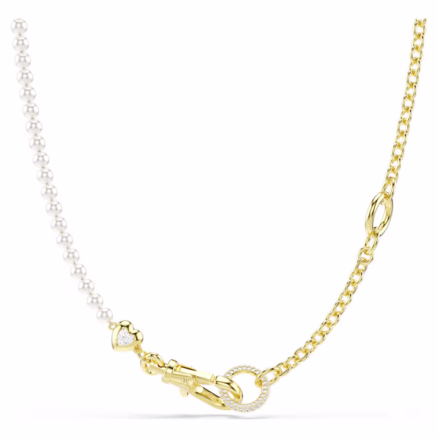 collana-idyllia--crystal-pearl--bianca--finitura-oro-18k-swarovski-5742961 (1) Swarovski - Collana Idyllia 5742961 - immagine 1