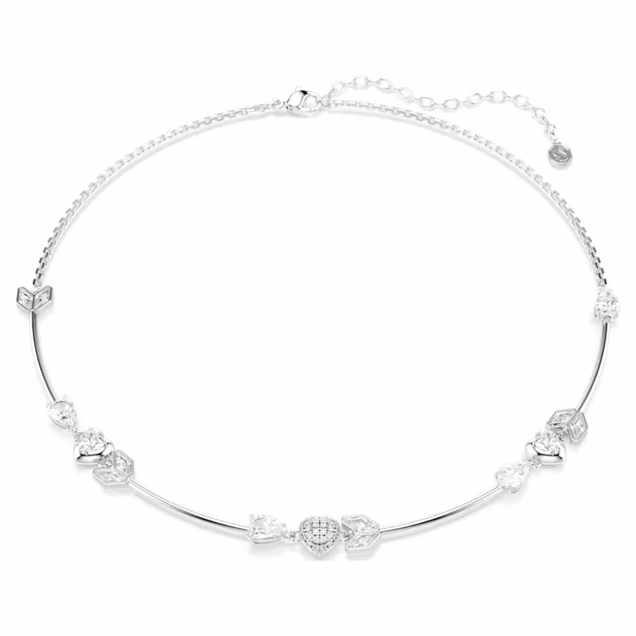 collana-idyllia--cuore-con-freccia--bianca--placcato-rodio-swarovski-5743411 (1) Swarovski - Collana Idyllia 5743411 - immagine 1