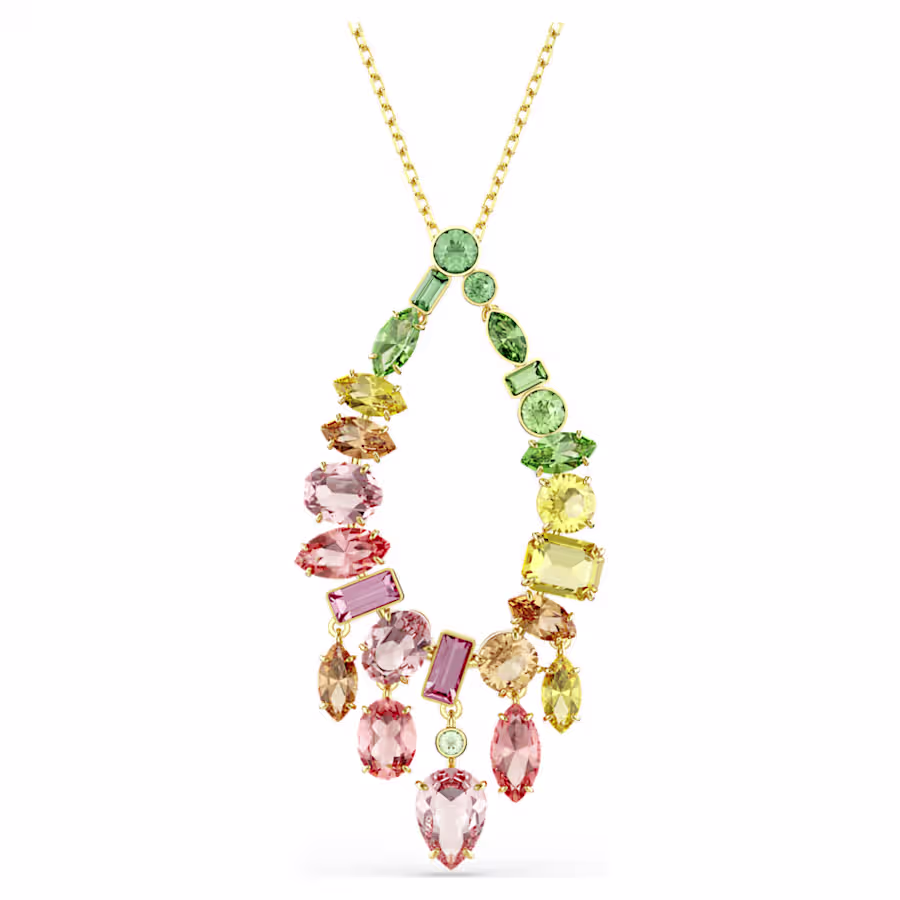 pendente-gema--taglio-misto--multicolore--finitura-oro-18k-swarovski-5741589 (1) Swarovski - Pendente Gema 5741589 - immagine 1